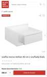 Nowa biała szafka nocna półka Ashlan 40 cm z szufladą