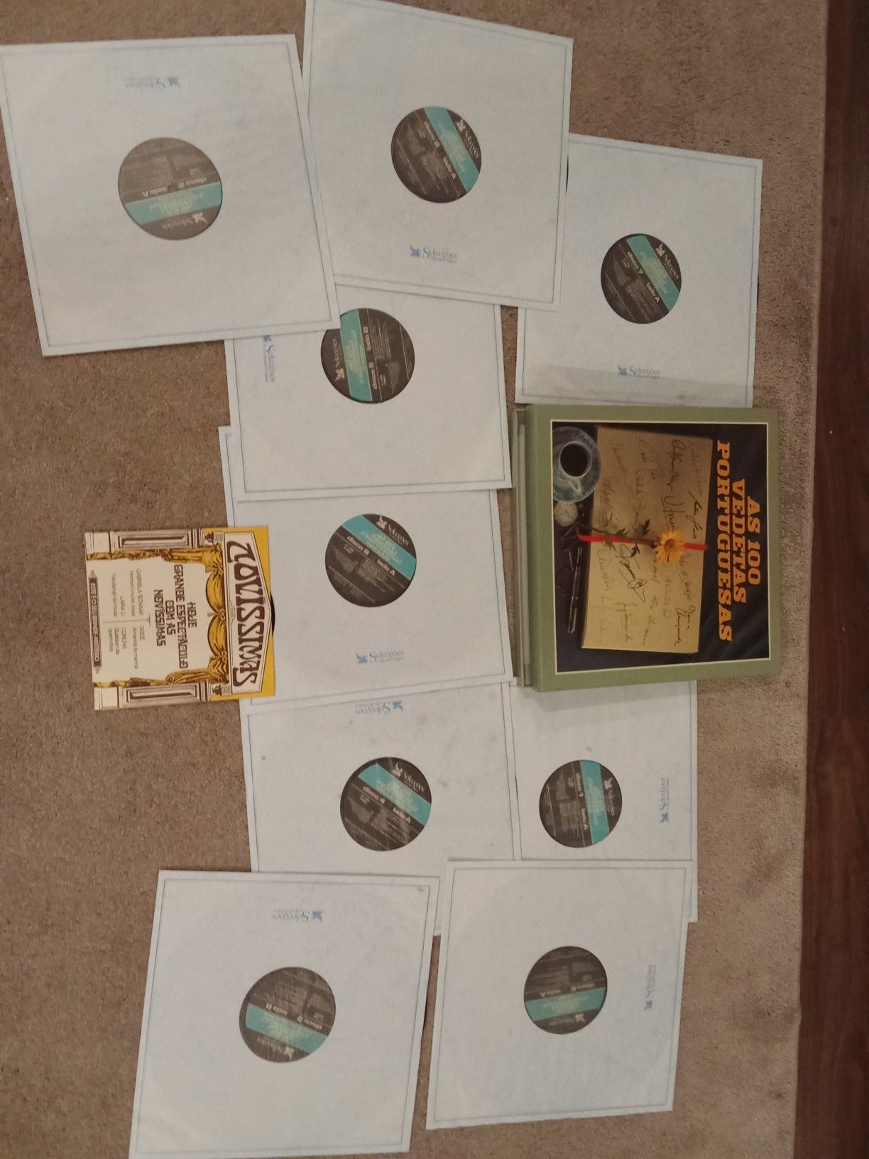 Vinyl's colecção LP, cerca 200