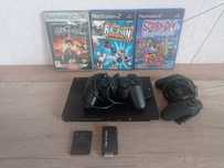 Konsola PS2 Slim PlayStation 2 + 2 pady 3 GRY