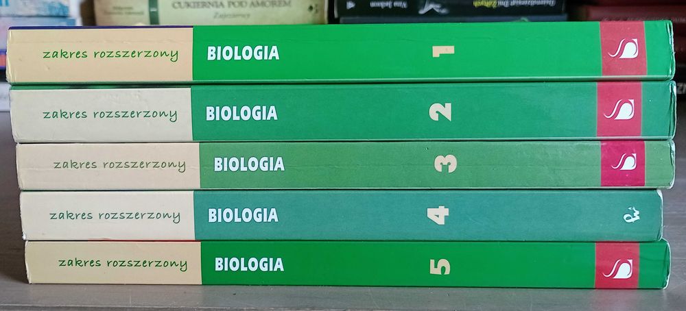 Biologia PWN tom 1-5 komplet Duszyński zakres rozszerzony