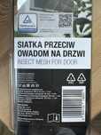 Moskitiera czarna siatka na drzwi ochronna przeciw owadom