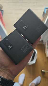 2x powerbank 66W czarne USB