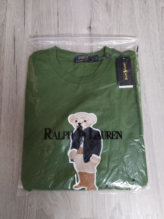 Nowy T-shirt Polo Ralph Lauren M Zielony Miś