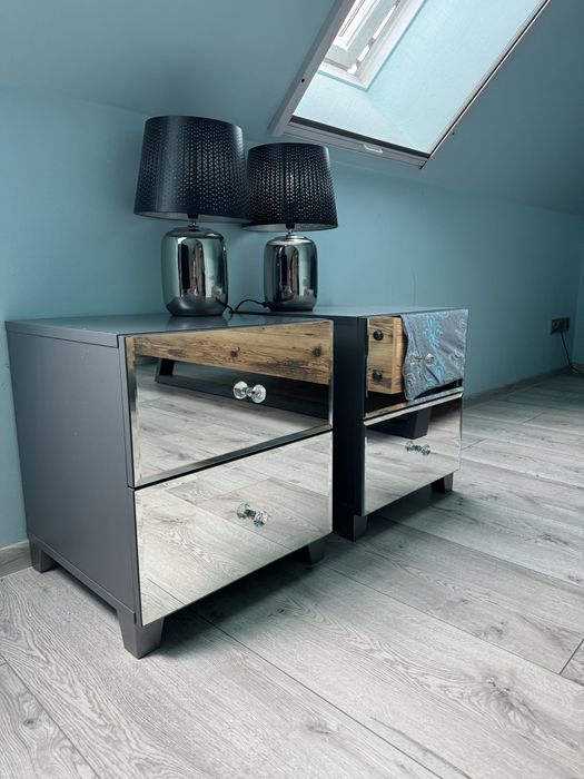 Szafki nocne Glamour lustrzane