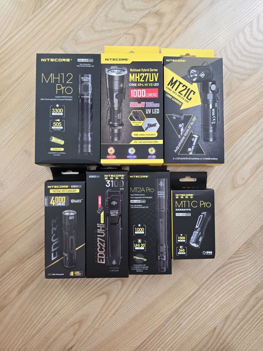 Ліхтарі Nitecore P30i,MH12 PRO, TM9K PRO,TM12K, EDC27 UHI, EDC33