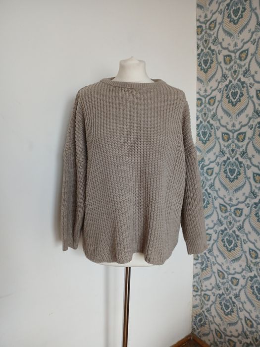 Sweter, mały warkocz. 70% bawełny. GND. Rozmiar XXL/44.