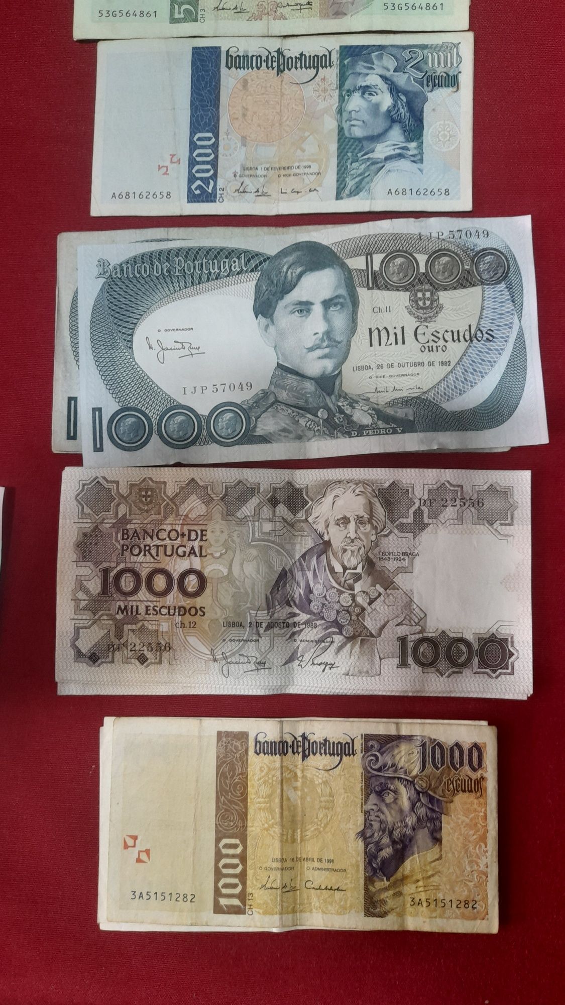 Notas Antigas Colecção