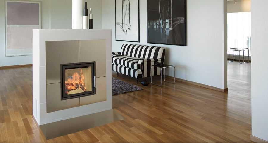 Jersey - gotowy kominek vis a vis dwustronny - Nordpeis WYPRZEDAŻ