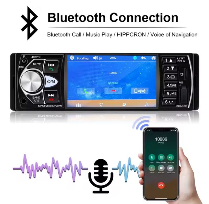 Автомагнітола 1 DIN 4022D