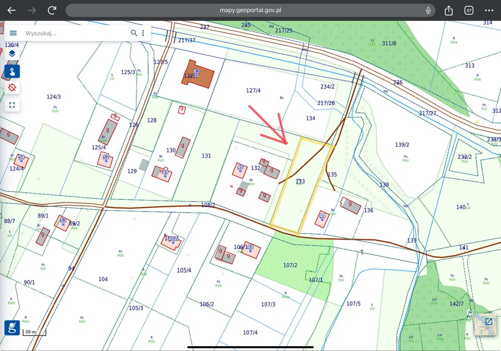 Działka 20ar w Lalinie