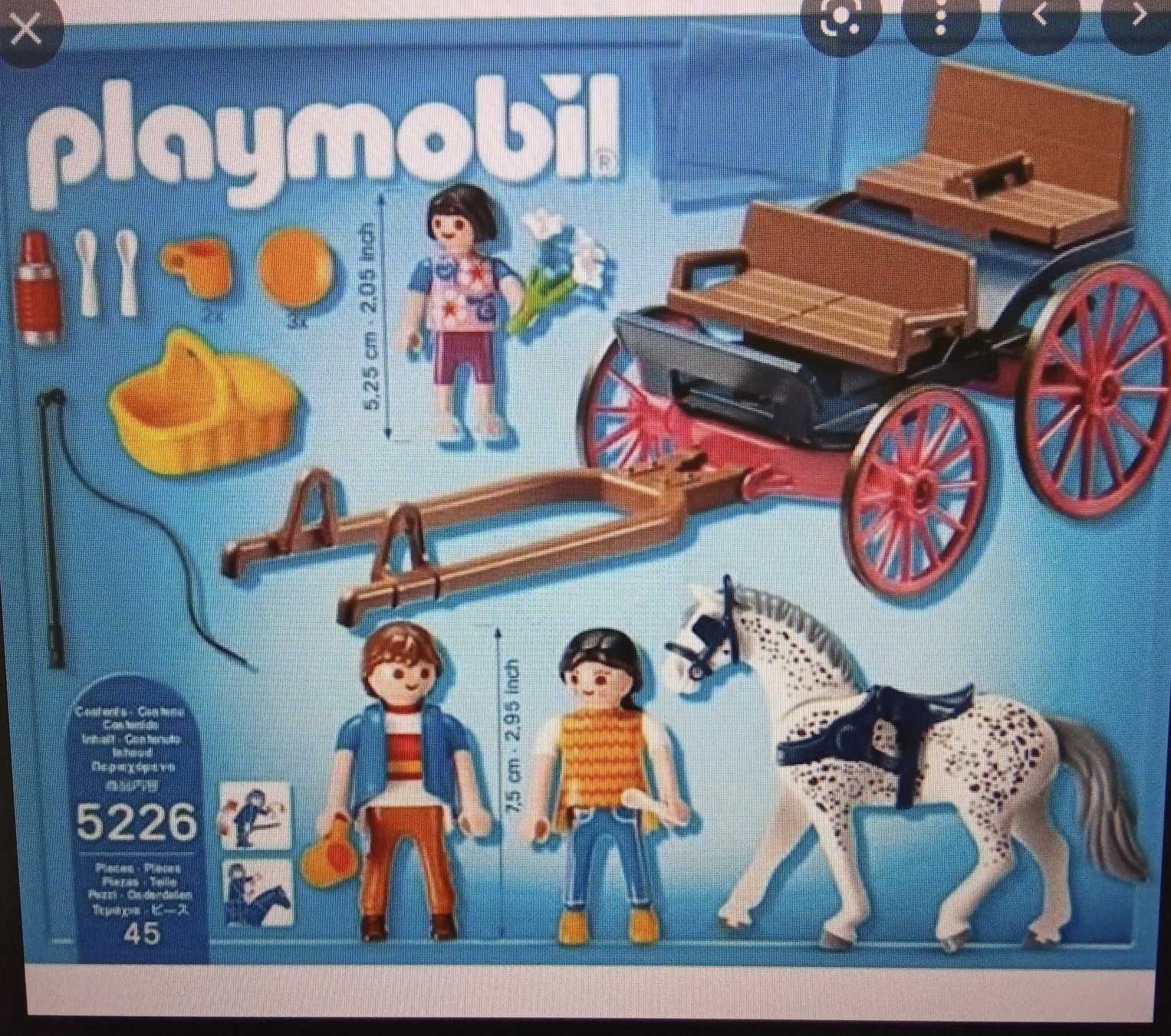 Zestaw Playmobil Country 5226, wycieczka bryczką, powozem.