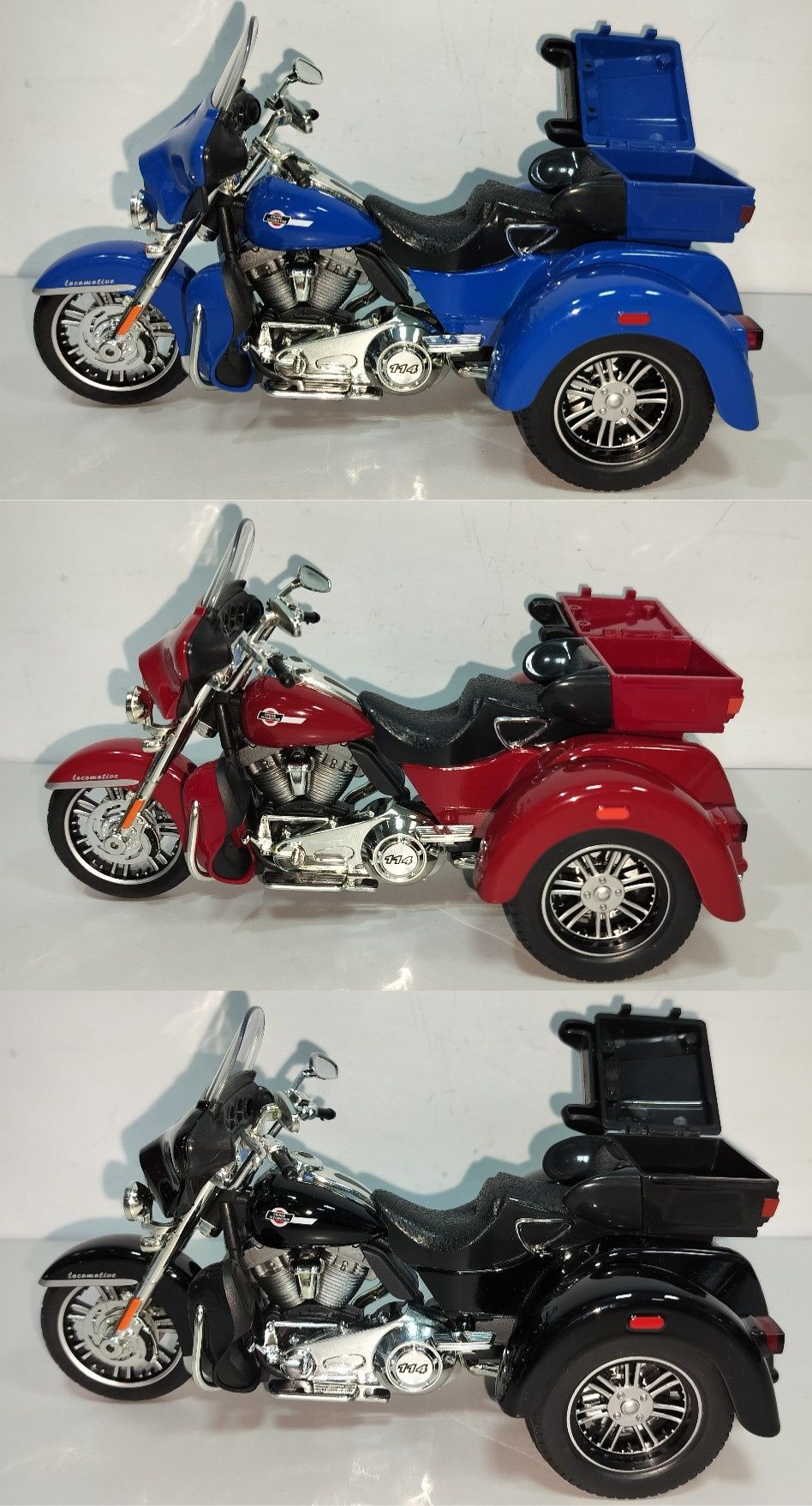 Harley-Davidson Tri Glide Ultra модель мотоцикла 1:14 металл звук свет