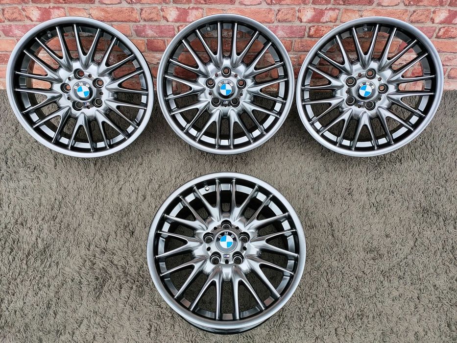 8j 8.5j oryginalne felgi 18 BMW 5x120 M pakiet Styling 72 seria 1 3 E36 E46 E90 Z3 Z4 E81 E87 F20 F30 F32 ET47 ET50 grafit Shadow Chrome