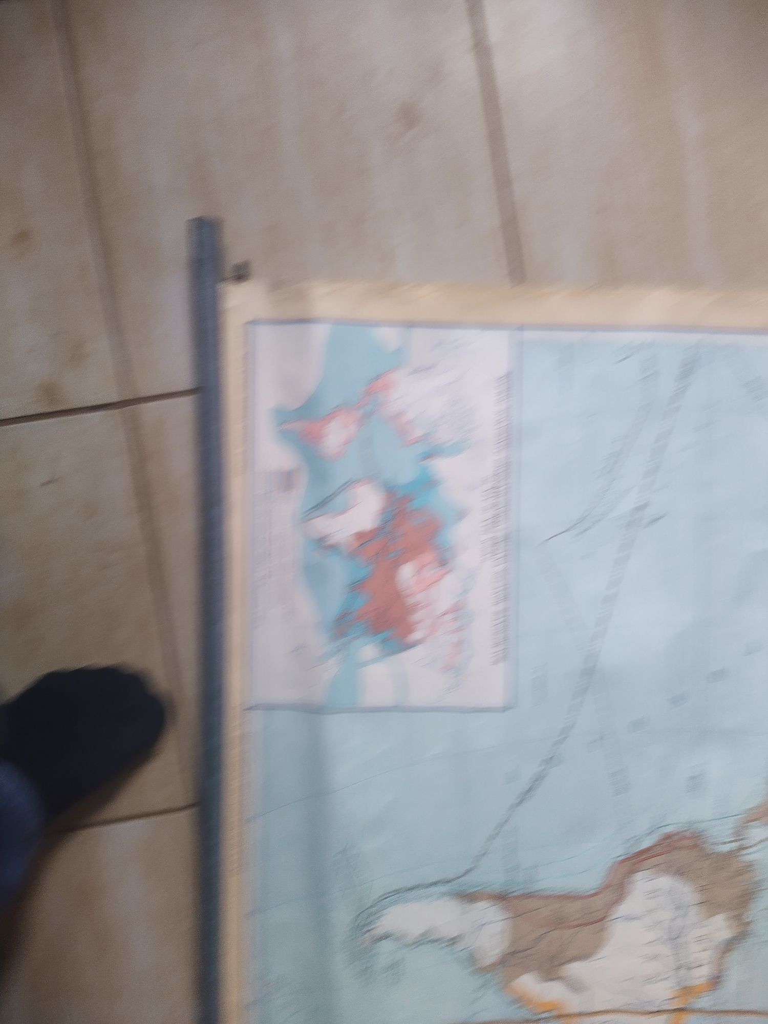 Mapa szkolna z okresu PRL-u