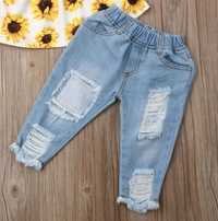 Рваные летние джинсы