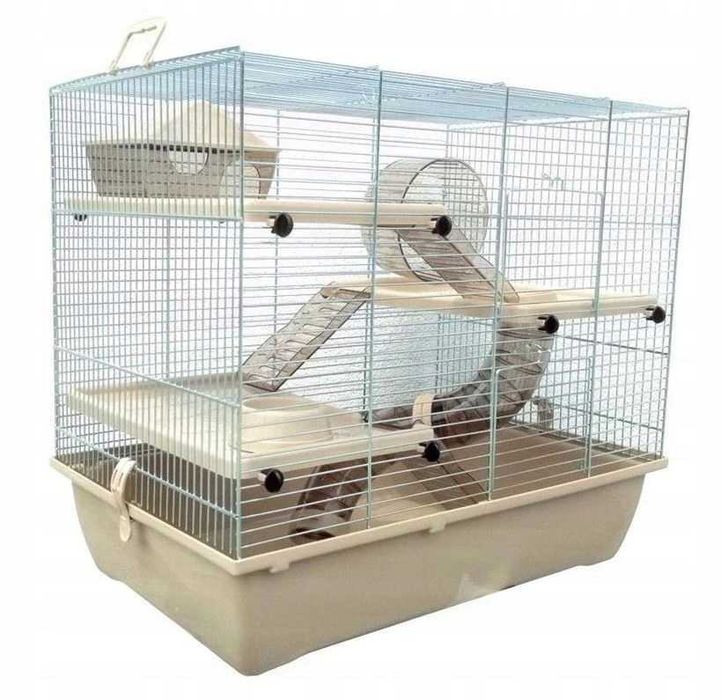 NOWA Duża Klatka Dla Chomika Piętrowa Zagroda +Tunel i Drabiny