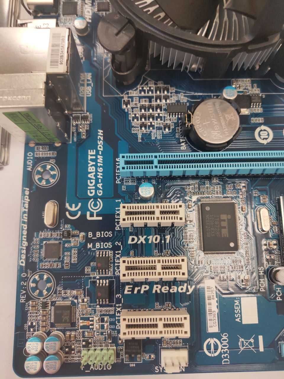 Продам комплект сокет 1155 GIGABYTE GA-H61M-DS2H