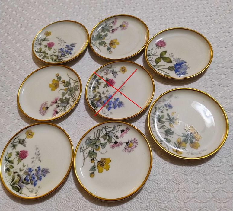 K&A KRAUTHEIM SELB BAVARIA - konfiturówki 8,5cm - 7szt.