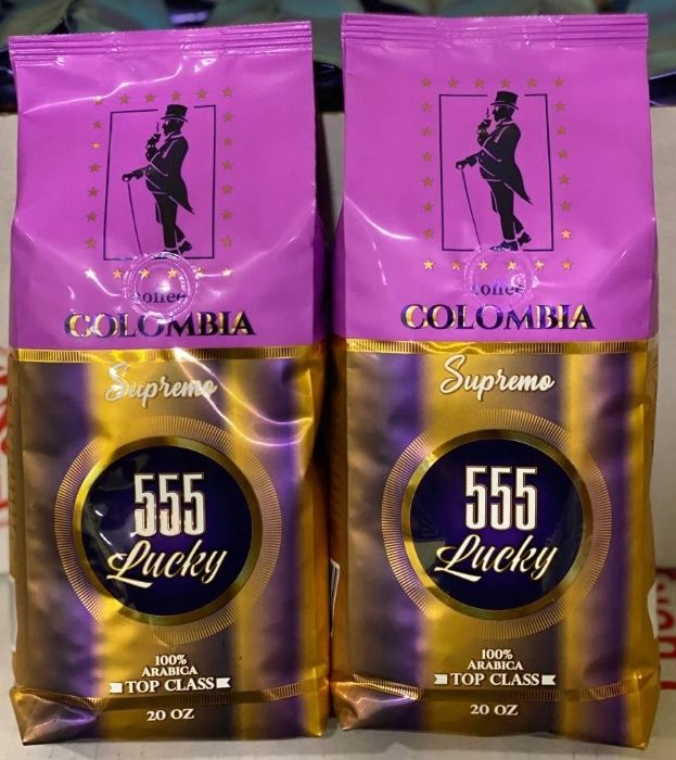 Кофе в зернах "Lucky 555 Colombia Supremo"(Колумбия Супремо)565г