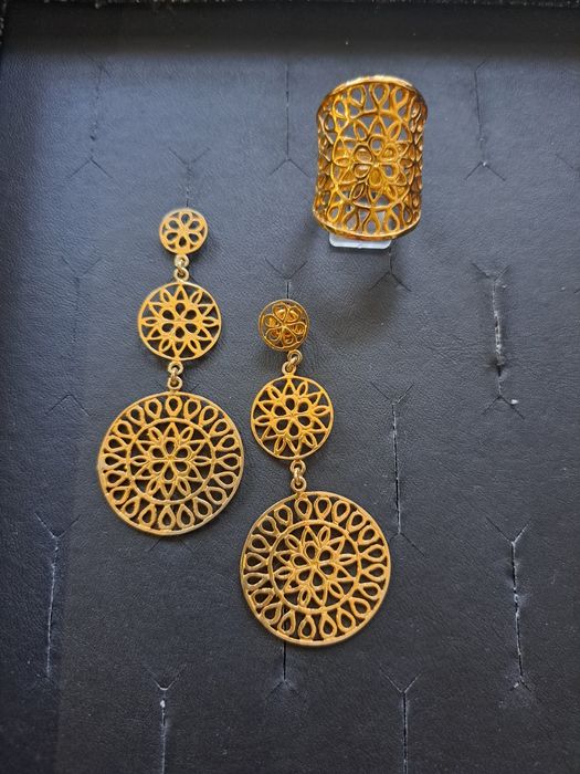 Conjunto de anel e brincos