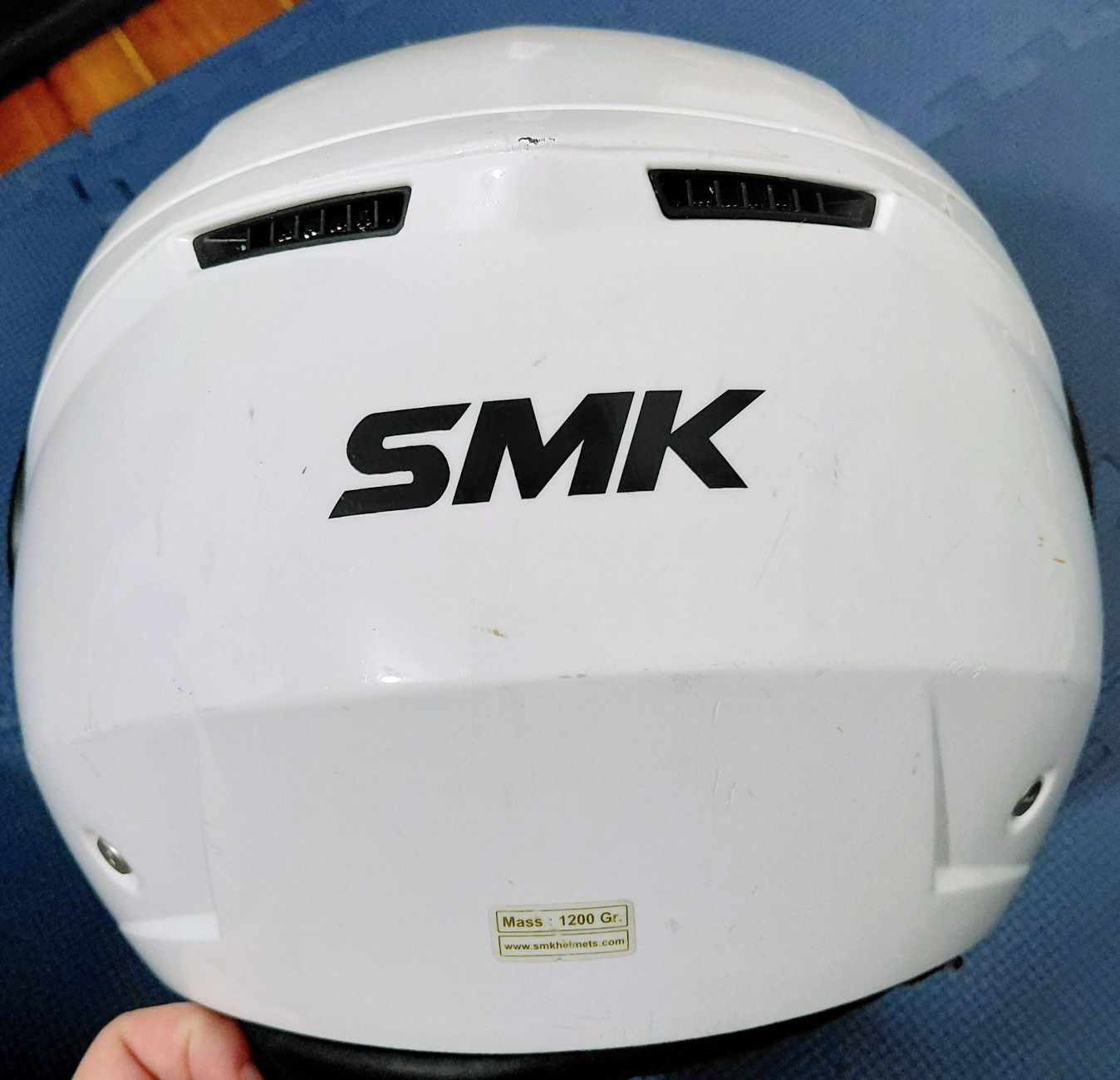 Capacete SMK BASIC BRANCO Semi Aberto - XL