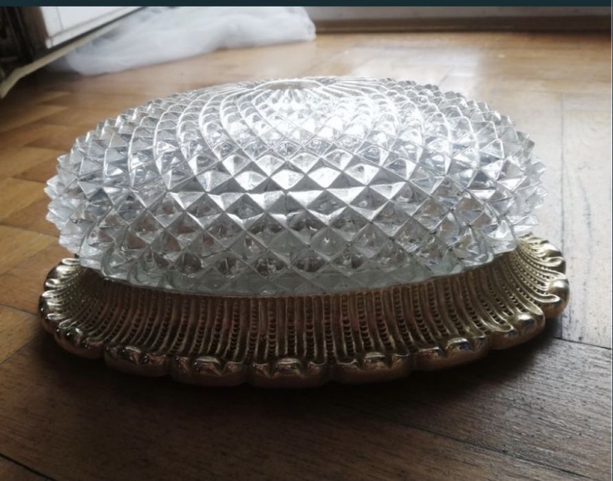 Glashutte Limburg lampa kinkiet scienny krysztalowa mala złota