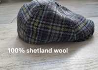 Kaszkiet rocky 100% wełna wełna szetlandzka shetland wool