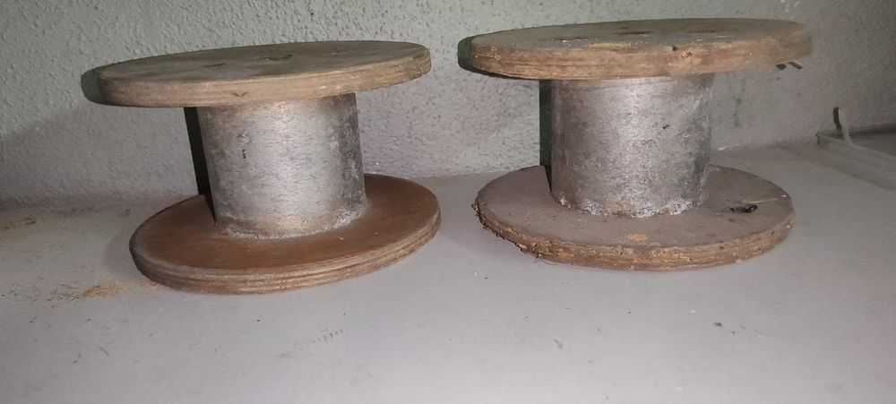 2 Bobines Pequenas Madeira DIY