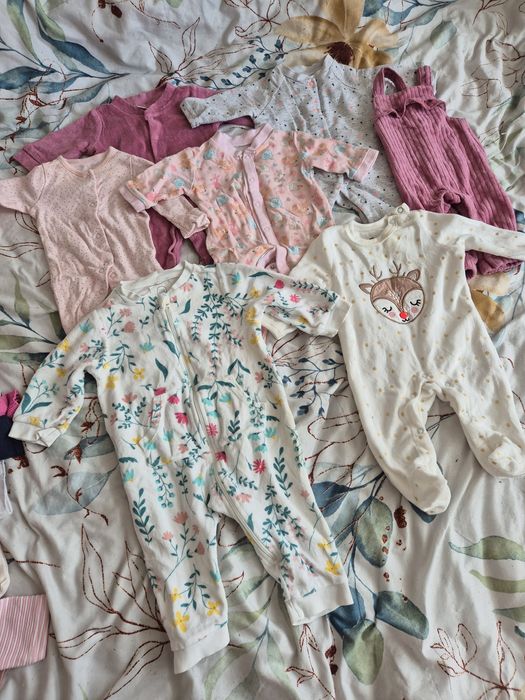 Mega paka 53 sztuki ubranka dla dziewczynki 50–74 Zara H&M C&A Sinsay
