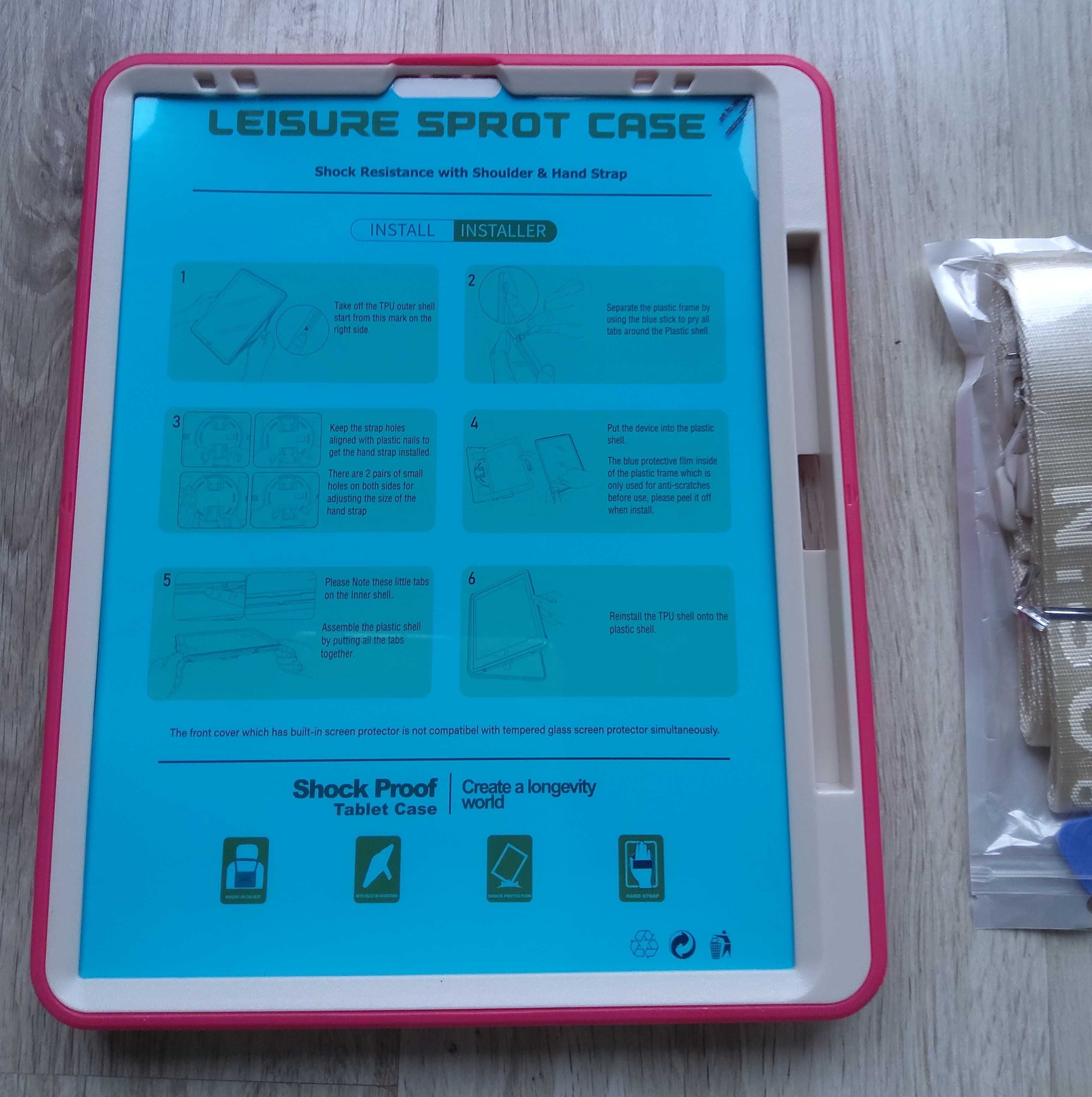 Pancerne etui case obudowa do iPad Pro 12,9 cali 2021/2020 różowe