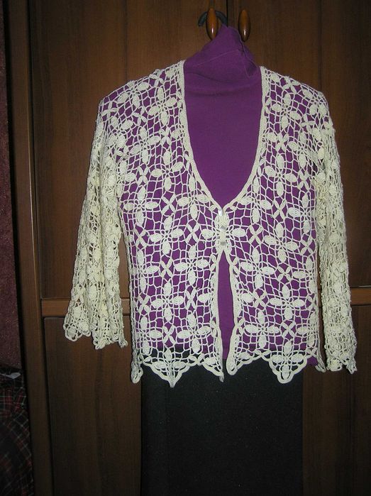 Туника женская, ажурная, ручная работа, 48 р-р