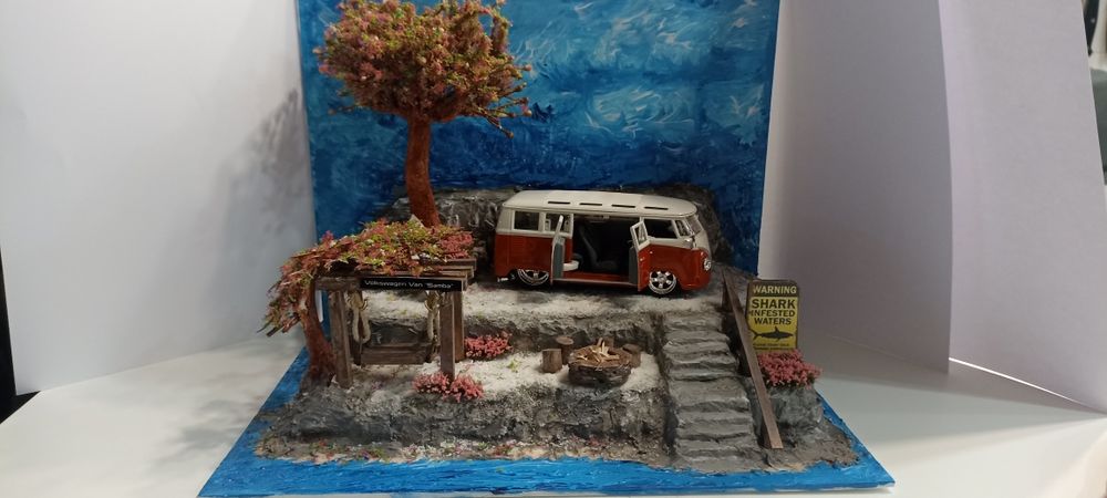 Diorama Volkswagen Van Samba