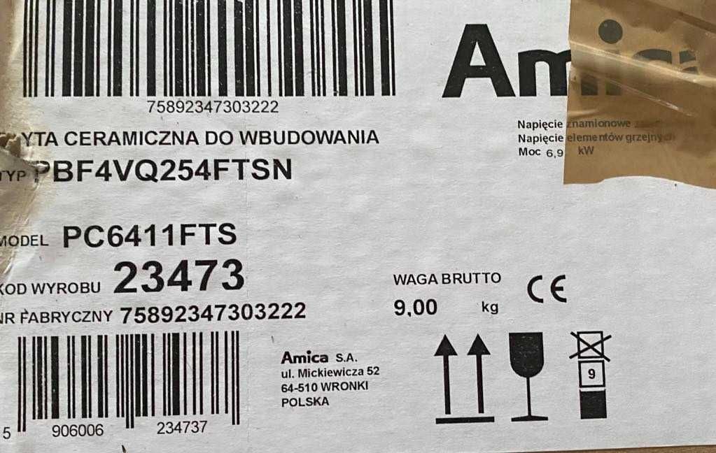 Nowa płyta ceramiczna Amica PC6411FTS