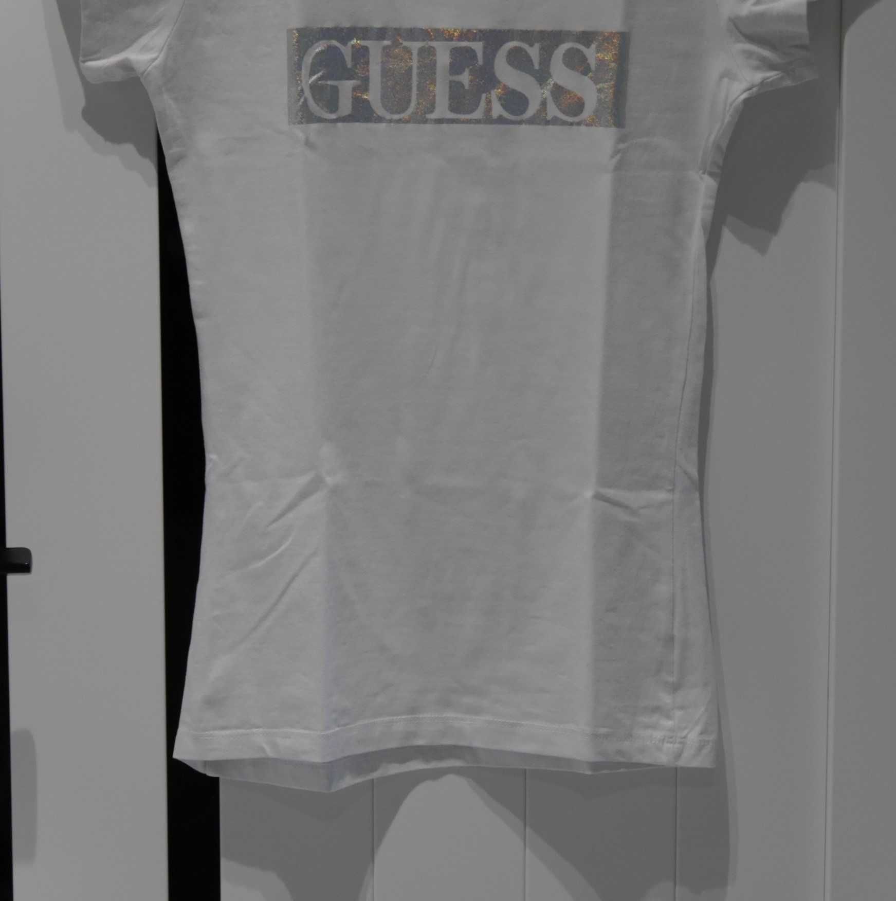 Guess śliczna bluzeczka mieniące logo 34 XS