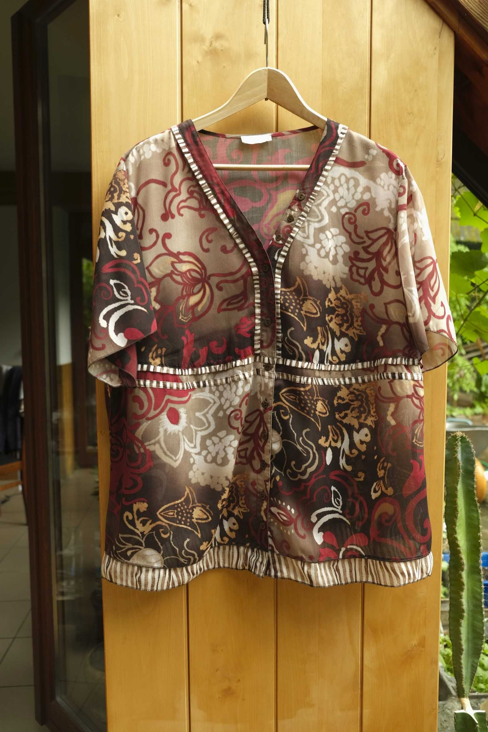 Letnia zwiewna lekka bluzka Bonita etniczna hippie boho african style
