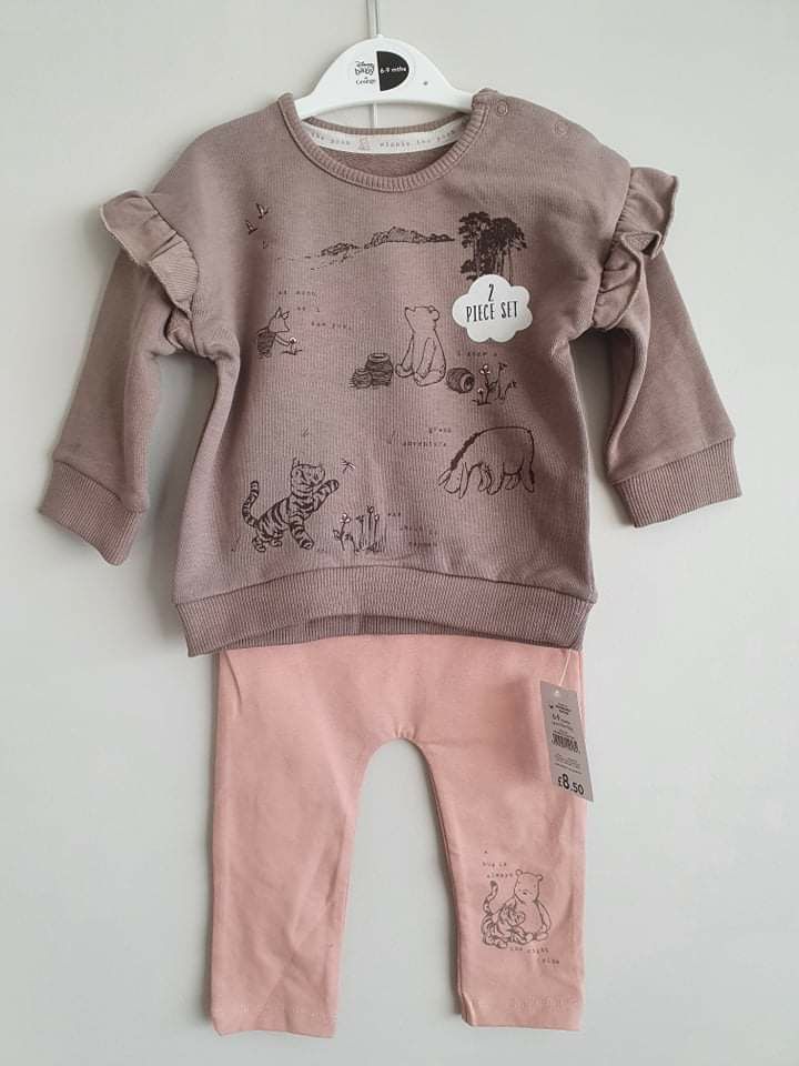 Komplet dziewczęcy bluza getry George 6-9 m-cy