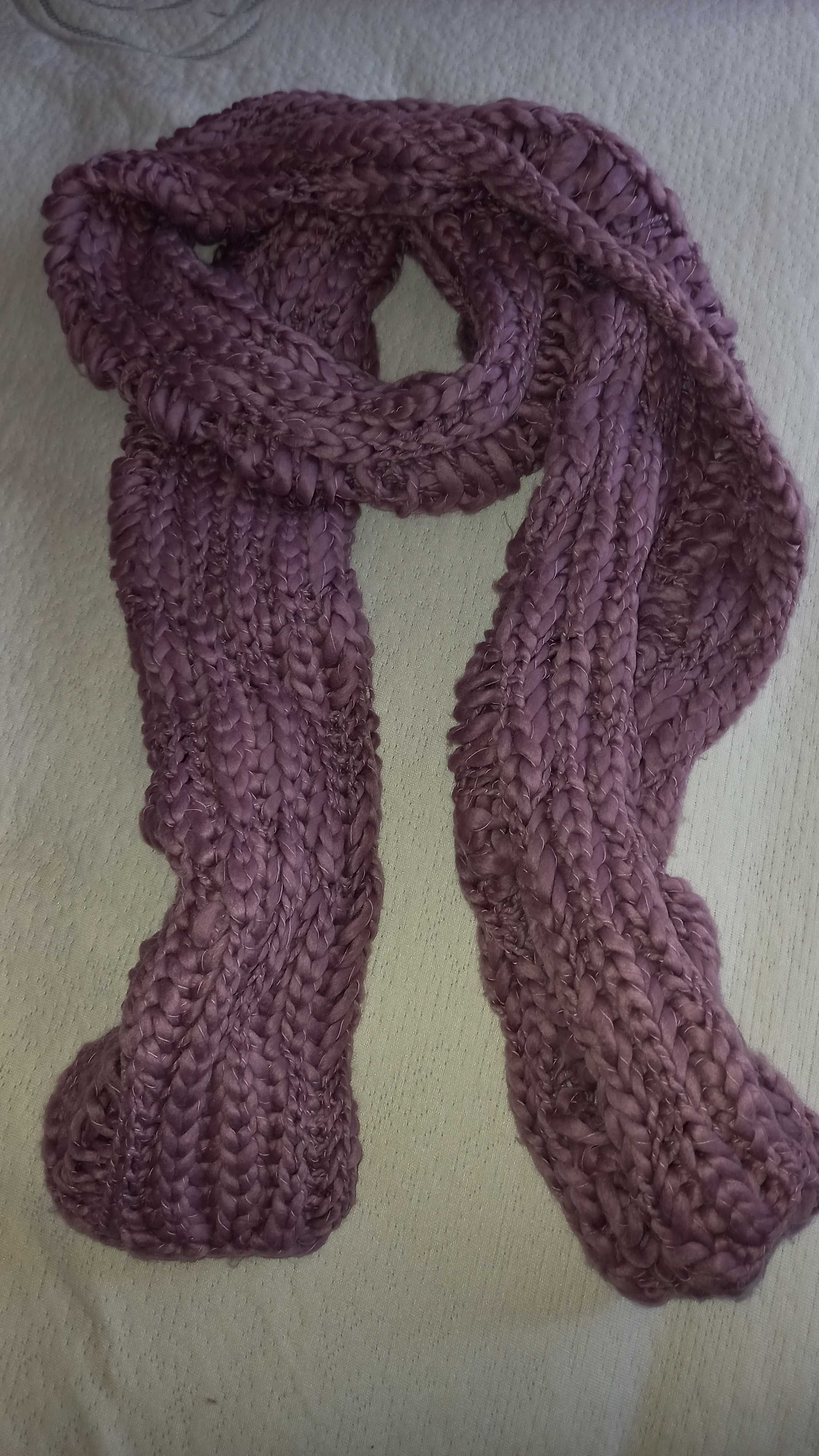 Cachecol quente e fofo, violeta - Natura