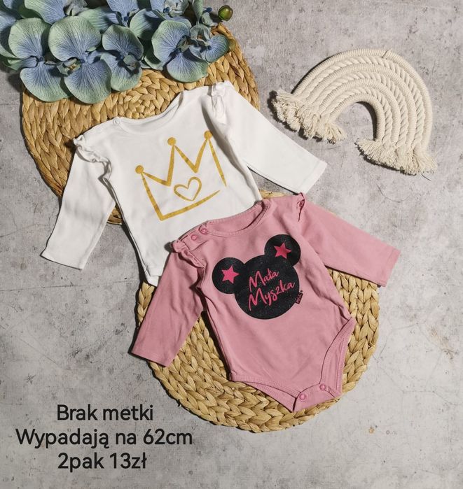 Body z długim rękawem dla dziewczynki 62 cm