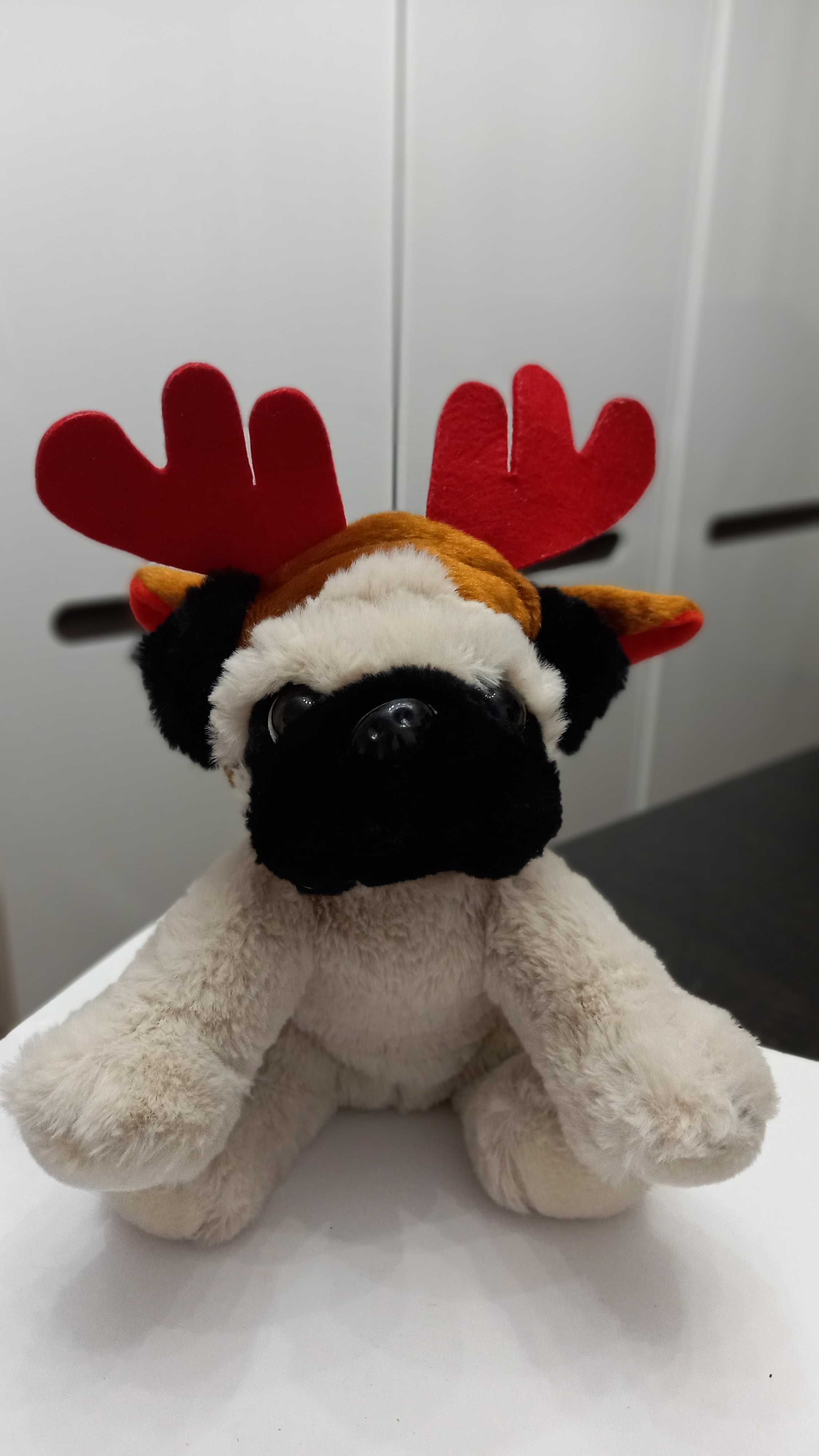 Christmas Soft Toy 27 см Мягкая игрушка бульдог Рождественский олень