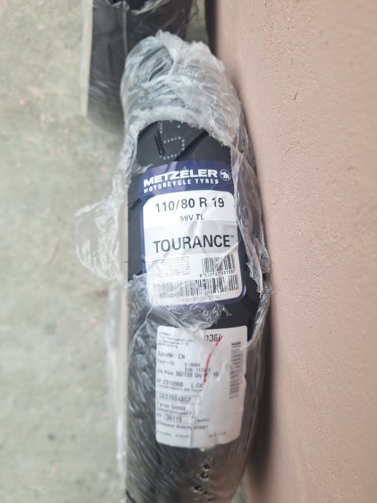 Komplet nowych opon METZELER TOURANCE 110/80R19 2025r 150/70R17 2025r