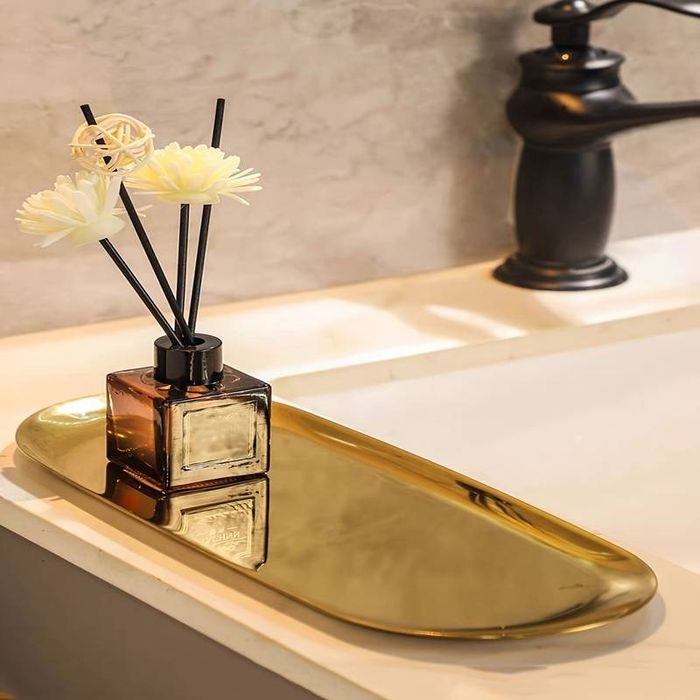 Dekoracyjna podstawka Gold 30cm kolor złoty