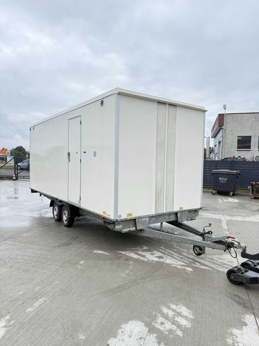 Kontener socjalny przyczepa na kołach budowlany barak