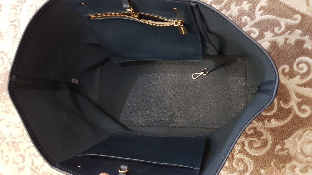 Дизайнерская сумка шоппер Michael Kors большая кожа сафьяно номерная