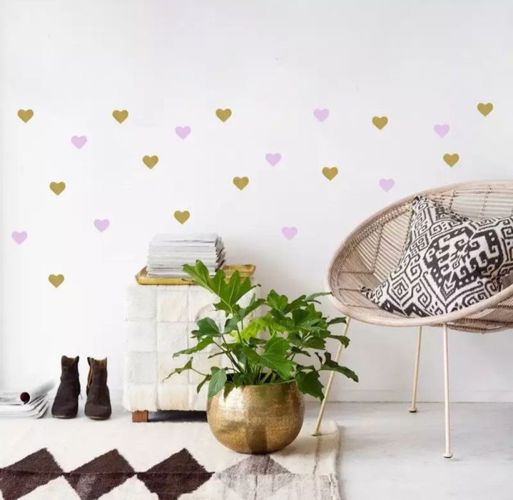 Lote de 30 corações em vinil azuis ou prateados