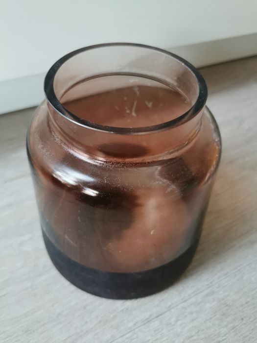 Wazon na kwiaty brązowe szkło Homla