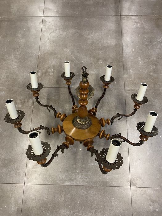 Żyrandol , Lampa, Kostuchna Katowice, OZ-82, vintage , PRL