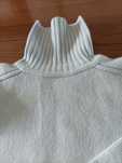 Camisola de gola alta de lã, azul clara