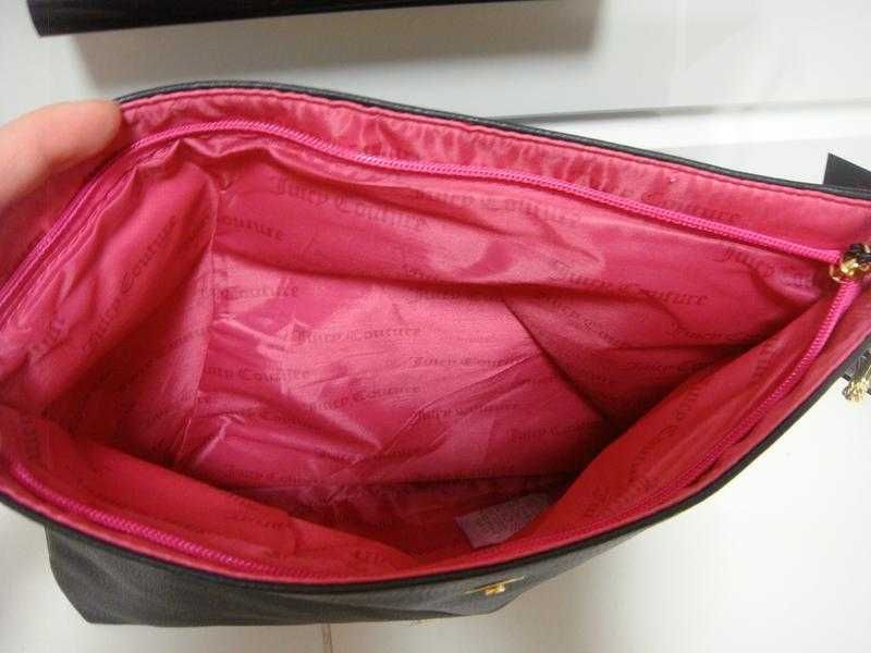 Клатч juicy couture черно-малиновый сумка джуси кутюр