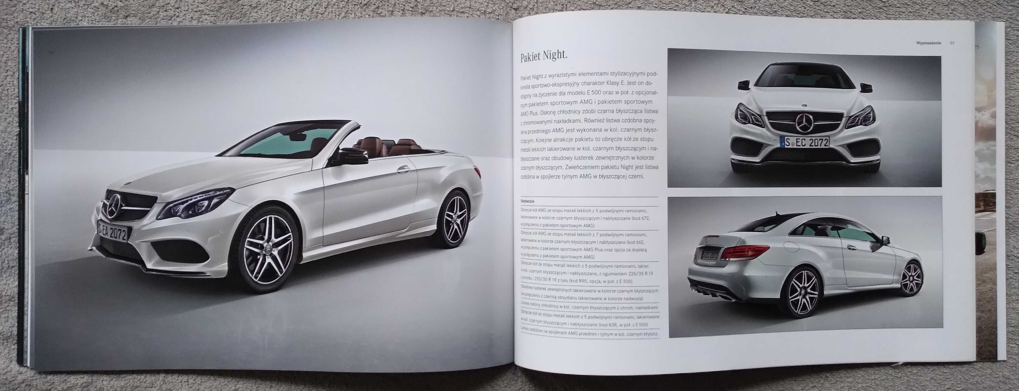 Prospekt Mercedes-Benz klasa E Coupe i Kabriolet rok 2014