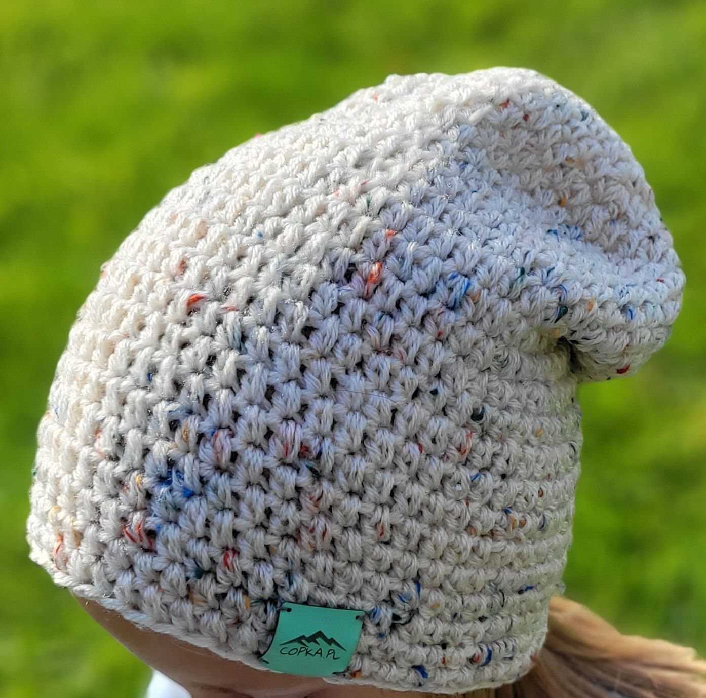 Czapka beanie,smerfetka,handmade